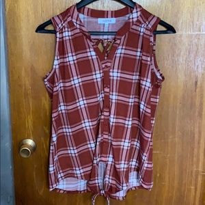 Cute tank top with tie front